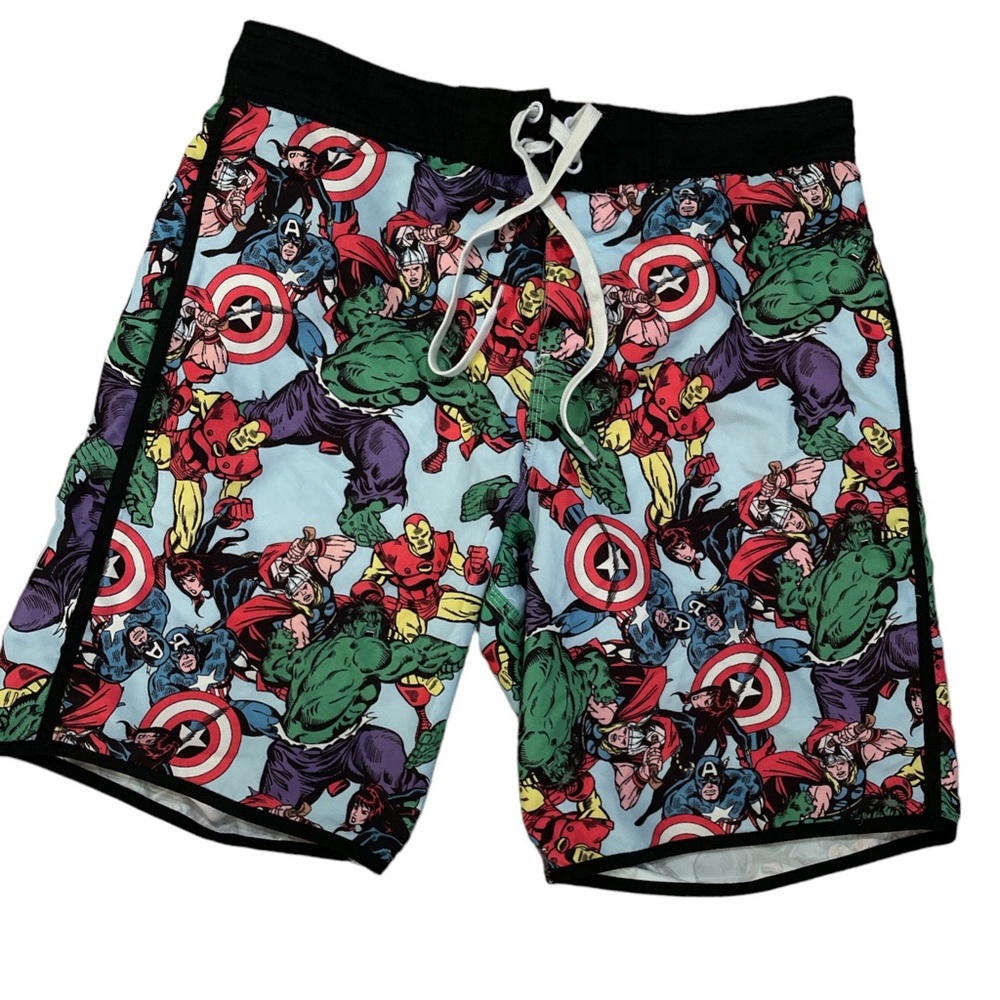 Marvel Avengers All Over Print Swim Trunks Men’s Medium